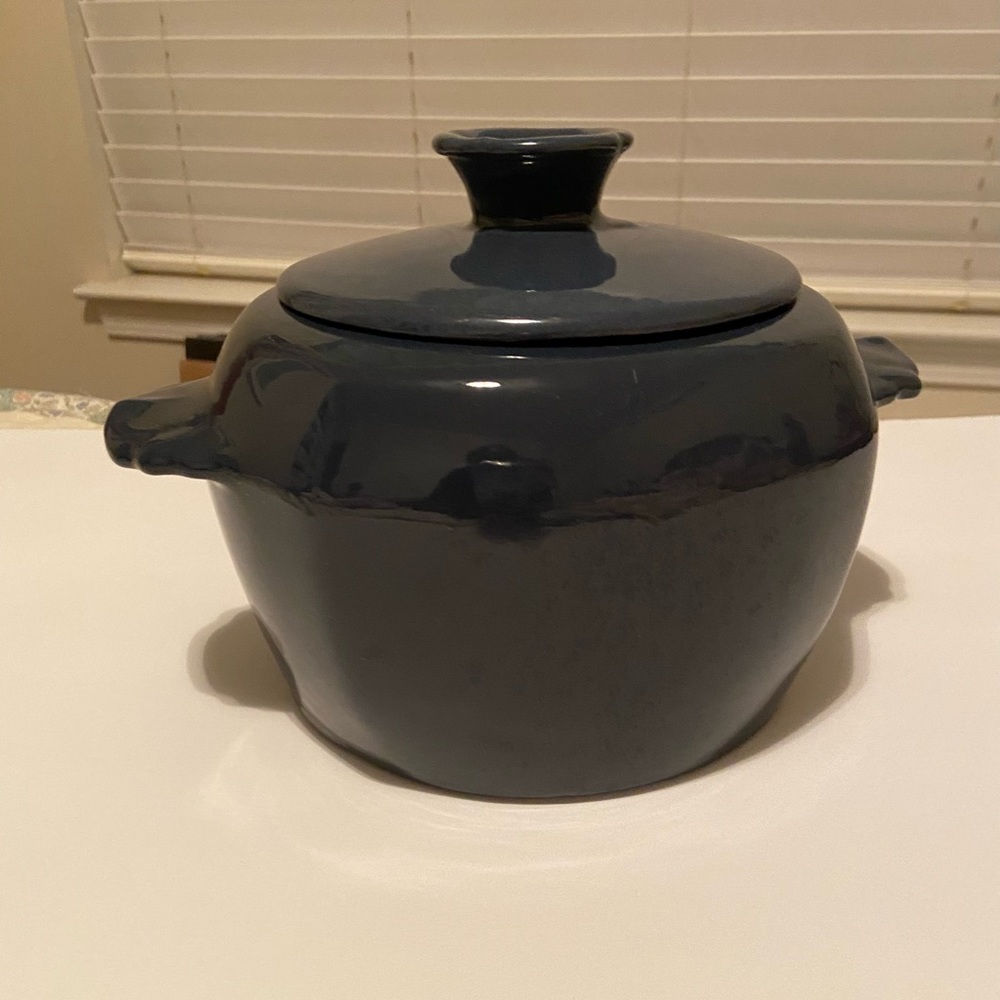 Kitchen Frankoma Pottery Bean Pot - 2 Quart, Blue